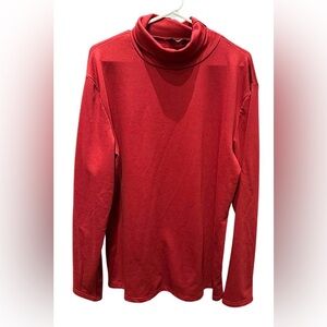 COOFANDY Red Turtleneck Long Sleeve sweater Top XL